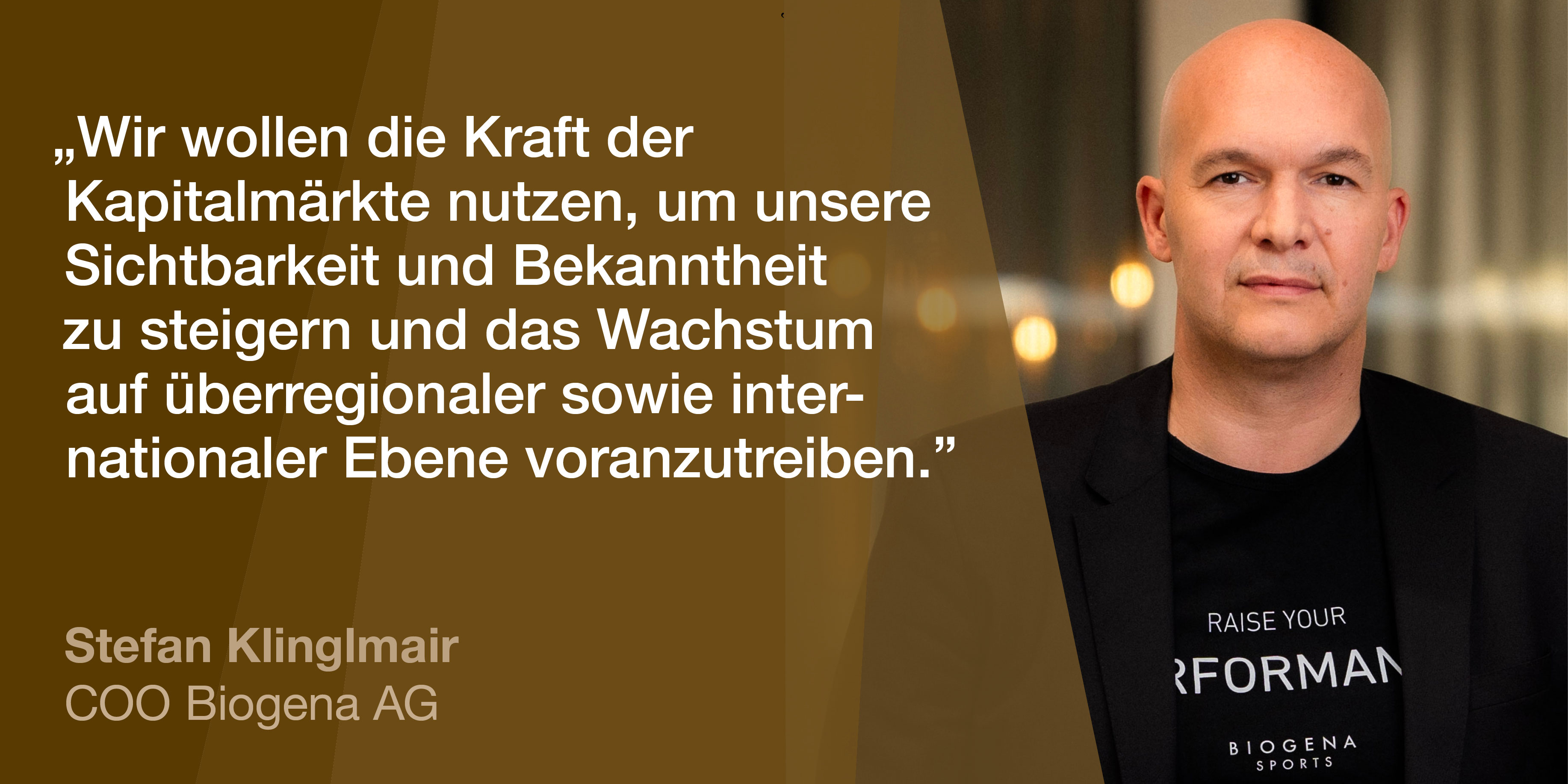 Stefan Klinglmair, COO Biogena Group plant IPO: „Wir wollen die Kraft der Kapitalmärkte nutzen“